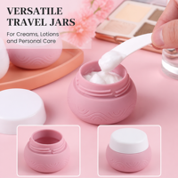 Pot de voyage en silicone non toxique de 30 ml, conteneur portable pour crème pour le visage, lotion corporelle, démaquillant, avec logo personnalisé pour un usage quotidien