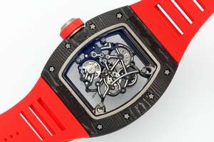 นาฬิกาข้อมือผู้ชาย RM67-02 คุณภาพสูง ดีไซน์บางเฉียบ ระบบตูร์บิญอง กลไกจักรกล พร้อมกล่องไขลาน NTPT ทำจากวัสดุคาร์บอนไฟเบอร์ - Product Image 2