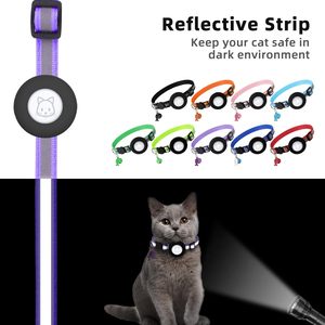 SimpleThings Cat <b>Collar</b> Purple 3/8 In Wide Reflective Waterproof With Bell And Safety Buckle For <b>Small</b> Cats - Product Image 6