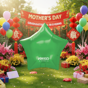 Globo de aluminio Party Love Green Star de 19 pulgadas, mini globo metálico de helio, set para graduación, Día de la Madre, Año Nuevo Chino - Product Image 2