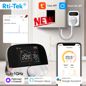 <span class=keywords><strong>Thermostat</strong></span> Wi-Fi Tuya Smart Home au design moderne 2,4 GHz pour chaudière murale à <span class=keywords><strong>gaz</strong></span>, chauffage au sol hydronique pour appartement, prise murale - Product Image 4