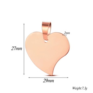 Collier pendentif en acier inoxydable en forme de cœur pour chien, accessoires de bijoux pour animaux de compagnie, breloque d'identification pour chien, 4 couleurs, vente en gros - Product Image 3