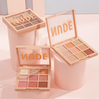 Emballage en plastique miroitant mat paillettes multicolore cosmétique étanche longue durée 9 couleurs palette de fard à paupières