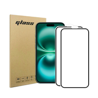 Accessoires pour téléphones mobiles 2.5D Silk Screen Printing Protecteur d'écran en verre trempé 2 Packs pour IPhone16 15 14 12 13 Pro Max Plus