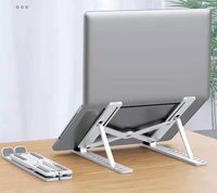 Support d'ordinateur portable en aluminium Riser Ergonomique pour ordinateur portable Ascenseur pour bureau Support en métal Compatible avec 10 à 15.6 pouces