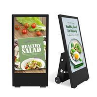 Lecteur publicitaire LCD à écran tactile IP65, kiosque portable mobile avec batterie, affichage numérique extérieur