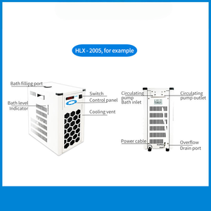 เครื่องทำความเย็นน้ำสำหรับห้องปฏิบัติการ Veidt Lab พร้อมระบบทำความเย็นอุณหภูมิต่ำ -20~RT สภาพใหม่ ปั๊มหมุนเวียนภายนอก 220V อุณหภูมิต่ำ - Product Image 3
