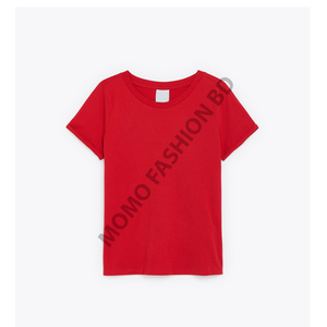 Camisetas Casuales de Algodón para Mujer, Manga Corta, Cuello Redondo, Uso Diario, Ajuste Delgado, Transpirables, Estilo Urbano de Verano - Product Image 1