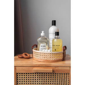 8 paniers de rangement en bois et osier, fait main, accessoires de bouteilles, pour fruits, en rotin, avec poignée de service, pour parfums - Product Image 3