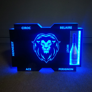 Panneau d'affichage lumineux avec barre LED et lettres en acrylique pour fournitures de fête, présentoir de bouteilles pour boîte de nuit VIP - Product Image 3