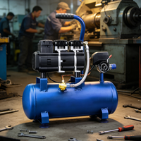 Compresseur d'air portable haute pression, capacité 9L, piston oscillant, refroidissement par air, silencieux, micro mini compresseur d'air industriel