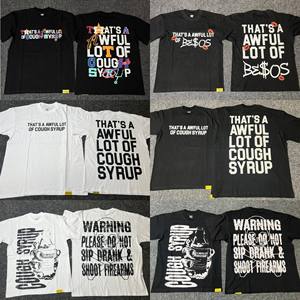 T-shirt da uomo con stampa 'THAT'S a AWFUL LOT of COUGH SYRUP', ALOCS, di alta qualità, 100% cotone, oversize, pesante, con grafica - Product Image 5