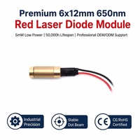 Module laser rouge 650 nm 5 mW à motif de points, diode laser haute stabilité pour composant électronique de circuit imprimé et positionnement, certifié CE RoHS