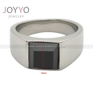 卸売 ステンレススチール ドゥルージー アゲート リング ブラックオニキス ストーン ゴールド/シルバープレーテッド メンズ - Product Image 5