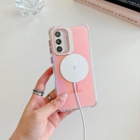 Étui portable antichoc magnétique avec béquille et protection d'objectif en verre pour Samsung Galaxy A57 A27 A17 A56 A36 A26 compatible avec la recharge sans fil