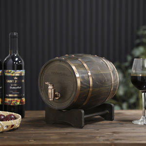 OEM et ODM 1.<span class=keywords><strong>5</strong></span>/3/<span class=keywords><strong>5</strong></span>/10 <span class=keywords><strong>litres</strong></span> de stockage en bois de chêne de pin, tonneau de whisky en bois Vintage - Product Image 5