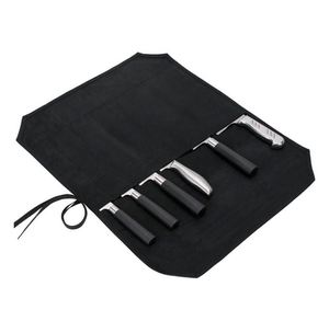 Free Sample Chefs Knife <b>Roll</b> <b>Bag</b> Heavy Duty Waxed Canvas Chef Knives Storage <b>Roll</b> Case with 6 Slots Knife Carrier Holder - Product Image 1