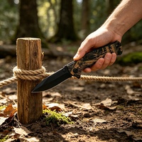 Couteau de survie durable pour la chasse et les situations d'urgence, lame en acier inoxydable, manche en aluminium, personnalisable, OEM, pour la survie en jungle et les aventures