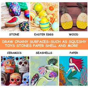 KHY Point Noir Mince <span class=keywords><strong>Tup</strong></span> Brustro Fine Brustri Tip Couverture Complète Ton Peau Acrylique Pinceau Peinture Marqueur Stylo Ensemble - Product Image 6