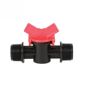 Plastic 1/2 ''Buitendraad Bal Mini Valve Voor Pe Buizen