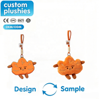 Porte-clés mignon en forme de feuille d'érable, peluche personnalisée, jouet en peluche pour bébé, vente en gros, jouet en peluche doux pour enfants, jouet en peluche personnalisé