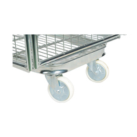 Chariot de manutention industriel pliable de sécurité personnalisé, conteneurs à roulettes, cages, chariots, emballage en carton zingué ou en bois Highbright