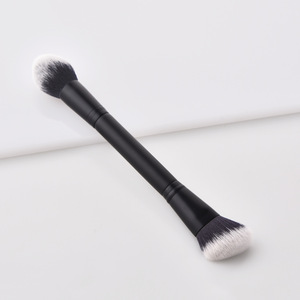 Spazzola obliqua per capelli in morbida fibra per capelli a doppia testa spazzola per ombretto in polvere per Make Up pennelli strumento di bellezza - Product Image 4