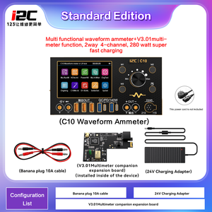 I2C C10 전문 파형 전류계 멀티미터 납땜 스테이션 140W 고속 충전 전력 분석기 (<span class=keywords><strong>휴대</strong></span>폰 수리, <span class=keywords><strong>카메라</strong></span>용) - Product Image 5