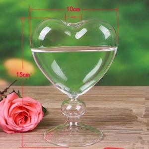 Vendita calda di vetro <span class=keywords><strong>a</strong></span> forma di <span class=keywords><strong>cuore</strong></span> bottiglia di pianta idroponica decorazione giardino casa <span class=keywords><strong>vaso</strong></span> trasparente - Product Image 2