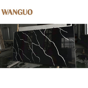Đen hạt <span class=keywords><strong>Quartz</strong></span> slab khó khăn nhất pha lê với gương lấp lánh đá thạch anh bề mặt cho Countertop đảo worktop - Product Image 2