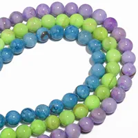 Perles en chalcédoine persane naturelle en vrac, bleu vert violet, 4-12 mm, pour la fabrication de bijoux et les accessoires de bracelets DIY