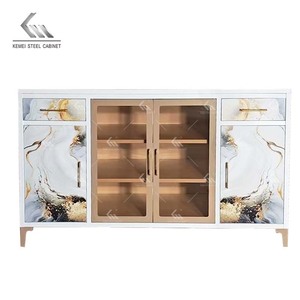 Armoire de rangement moderne en métal à quatre portes, <span class=keywords><strong>meuble</strong></span> de maison pour bureau, salon, cuisine, chambre, buffet de présentation - Product Image 3