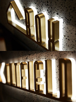 Lettres 3D personnalisées en acrylique miroir or et argent, signalétique en cristal pour la décoration festive et le branding d'événements spéciaux