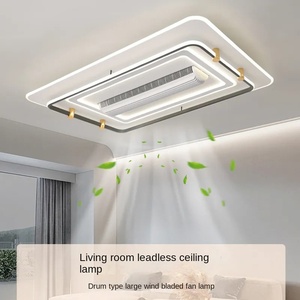 Ventilador de Techo Moderno Inteligente con Motor de CC, Control Remoto por Voz, Sin Aspas, con Luz LED y Construcción Metálica para Baño - Product Image 2