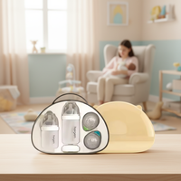 Biberons pour nouveau-nés personnalisés OEM ODM résistants à la chaleur, à large ouverture, sans BPA, anti-coliques, en verre, ensemble de biberons pour l'alimentation des bébés
