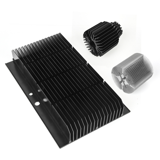 High Precision Extruded Aluminum Heat Sink for LED Lighting and Power Electronics | Custom Size Anodized Finish | Factory Direct