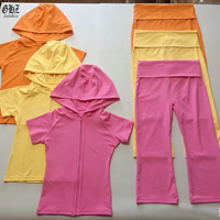 Ensemble 2 pièces Y2K pour femme, collection automne 2026, avec logo personnalisé, veste à demi-zip à manches courtes et pantalon