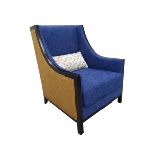 <span class=keywords><strong>Fauteuil</strong></span> d'appoint élégant bleu profond pour villa et resort, chaise de salle à manger, <span class=keywords><strong>fauteuil</strong></span> d'angle en cuir PU pour hall d'hôtel et mobilier de repos - Product Image 4