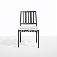 Chaise de salle à manger d'extérieur Mobilier de jardin Fauteuil d'extérieur en aluminium