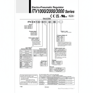 Regulador electroneumático SMC Pneumatics, piezas neumáticas de ITV2050-312CS5 - Product Image 1