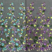 2025 dentelle coloré tissu maille personnalisé brodé mariée Tulle dentelle tissu pour robe de soirée décoration