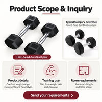 Haltères hexagonaux professionnels pour salles de sport et studios d'entraînement, équipement d'entraînement de force à base d'haltères pour les acheteurs de projets de gymnases