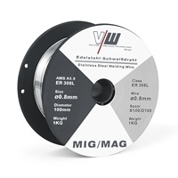 Kawat Las VECTOR MIG MAG Cored Wire 0.8 / 0.9/1.0mm 1kg 5kg D100 Roll Tanpa Gas untuk Mesin Las STAHL WERK ER308L