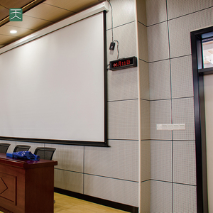 Panneaux acoustiques en bois perforé pour salle de fonction Tiange, trous carrés, absorption acoustique, traitement insonorisant - Product Image 5