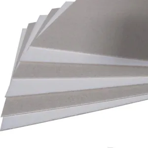 Custom Thickness Uncoated Card Laminated Cardboard Smooth Kraft White Chip Grey Board Paper Duplex Board Grey Back