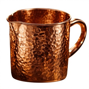 Pichet en cuivre vintage avec motif de feuilles gravé, capacité de 1,5 L, pour les fêtes, carafe en métal durable - Product Image 4