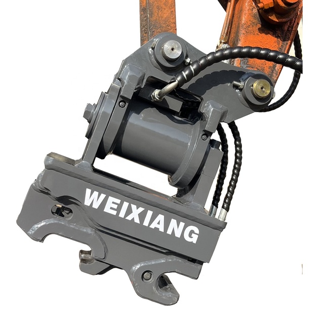 WXTQH02 Tilt Quick Hitch 3-5 Ton Excavator Hydraulic Coupler ±45 Degree Tilting Double Lock System Custom Pin Connection