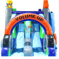 Structure de jeu gonflable à thème de manette de jeu avec toboggan pour enfants, fête de jeux vidéo