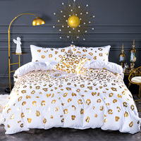 Parure de lit trois pièces personnalisable de qualité supérieure, texture estampée or, impression numérique, fibre chimique 40 fils, 400 fils/cm², style européen