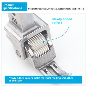 <span class=keywords><strong>Braun</strong></span> usage industriel nouvelle voiture plate 0.4 haut fermeture éclair rouleau pied-de-biche pour Machine <span class=keywords><strong>à</strong></span> coudre roue réglable conception étroite - Product Image 4